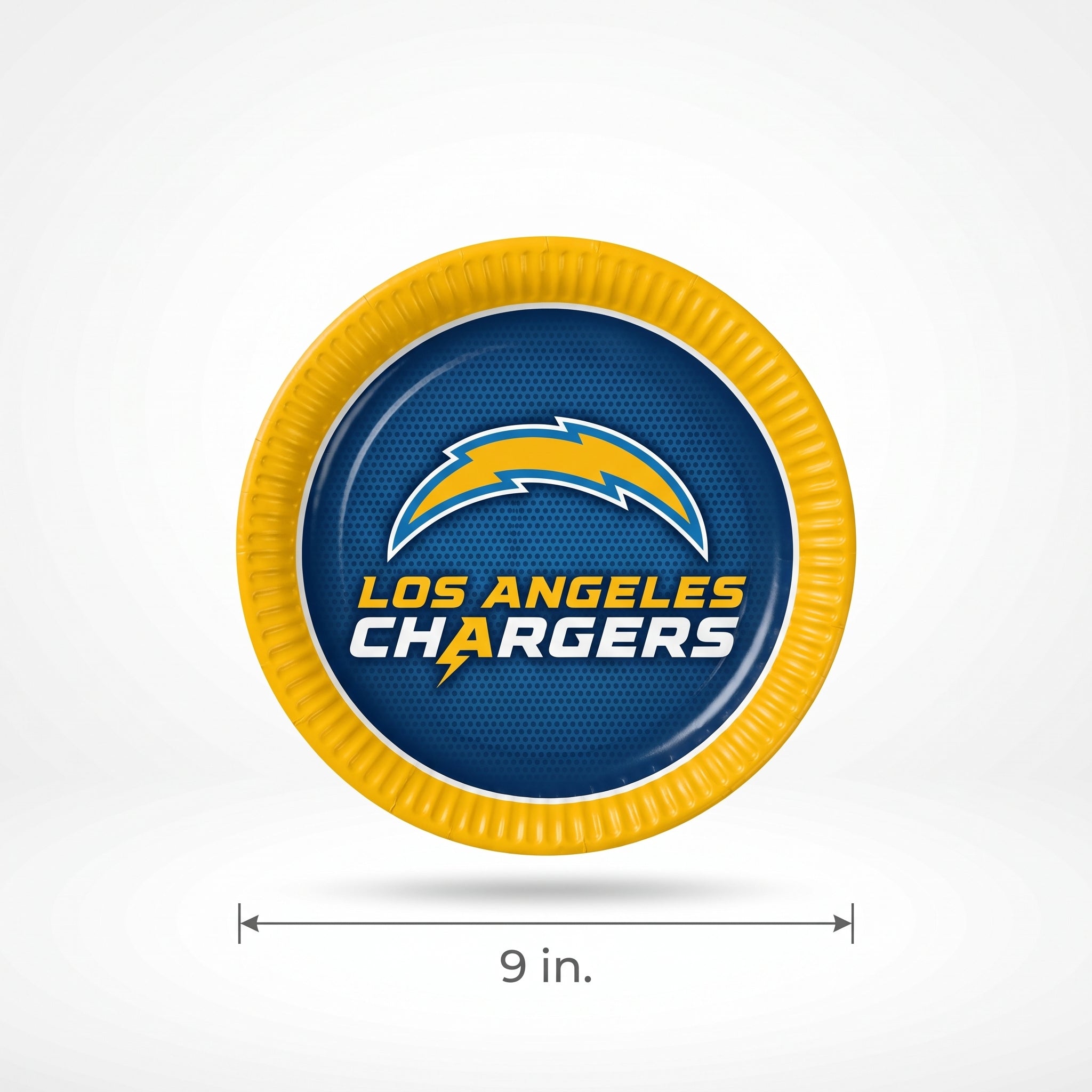 Los Angeles Chargers 9" Round Paper Plates