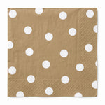 Elegant Gold Polka Dot Luncheon Napkins - 6.5 In. X 6.5 In.