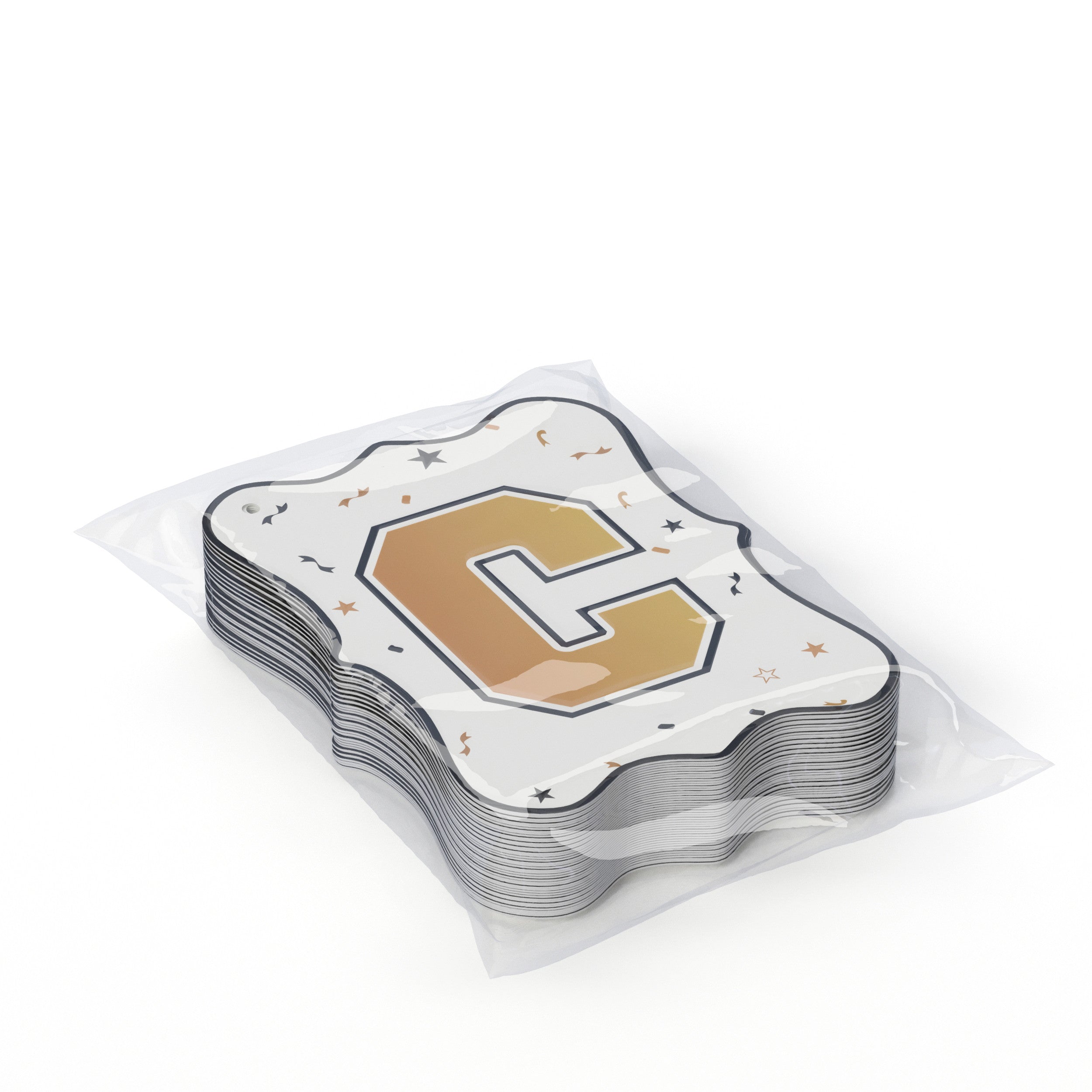 White/Gold Graduation Combo Pack | Service For 8