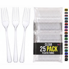 Clear Plastic Forks | 25 Count