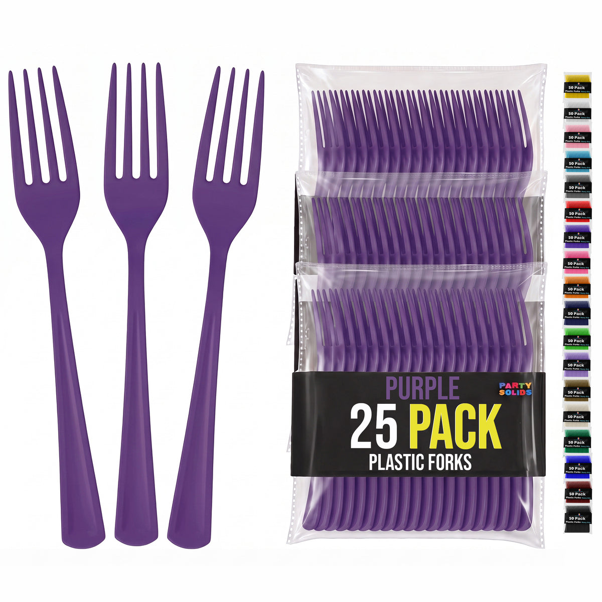 Purple Plastic Forks | 25 Count