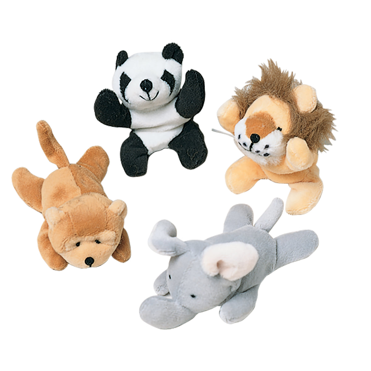 Mini Wild Beanbag Animals - 12 Count