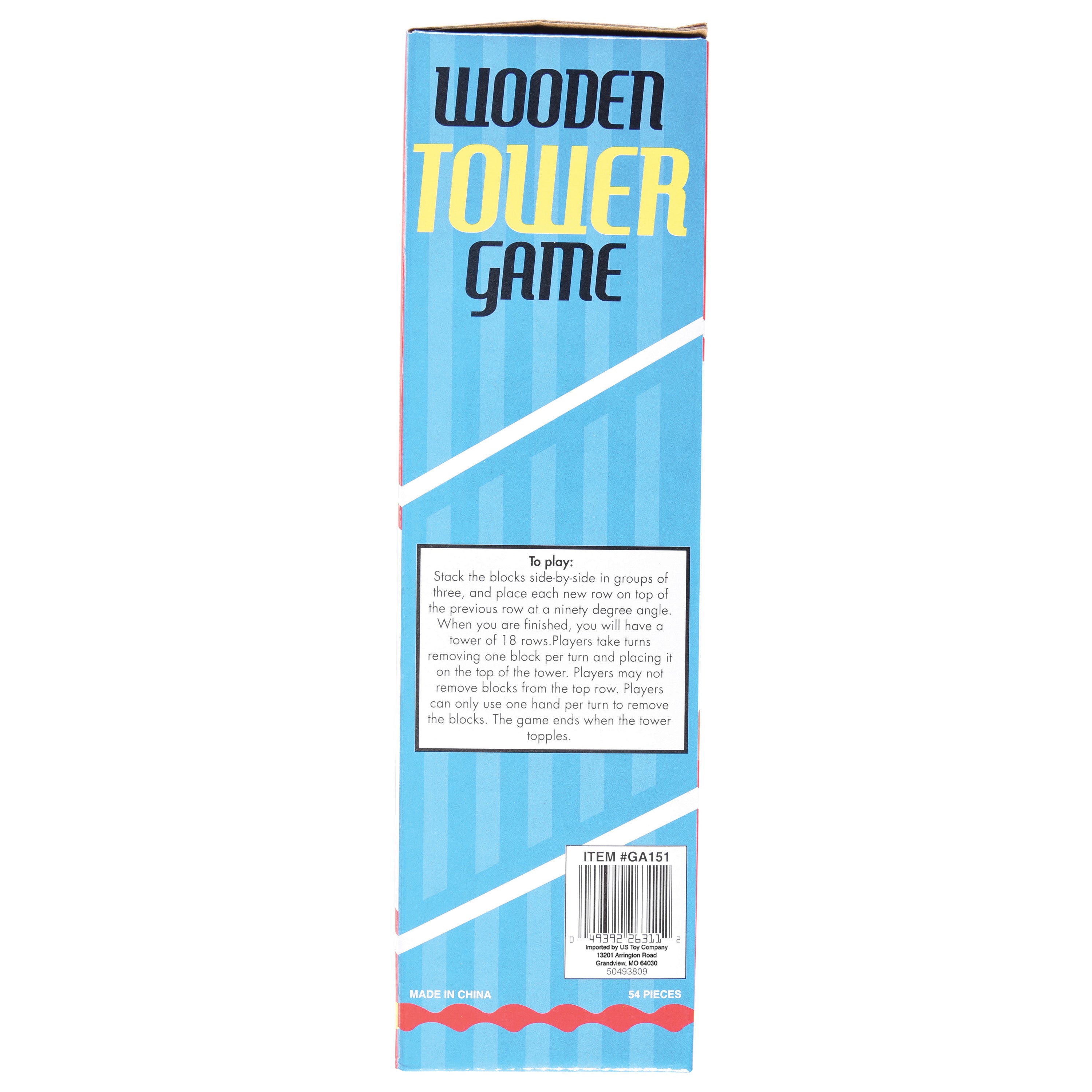 Wooden Tower Game/10.5 In - 1 Count