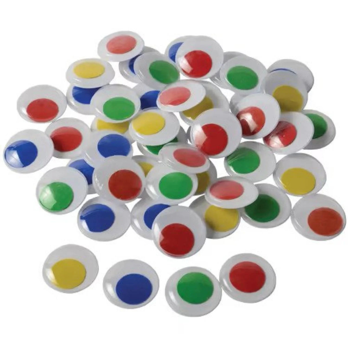 Super Color Googly Eyes - 50 Pcs