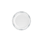 7.5 In. Gray / Silver Victorian Design Plates | 20 Count