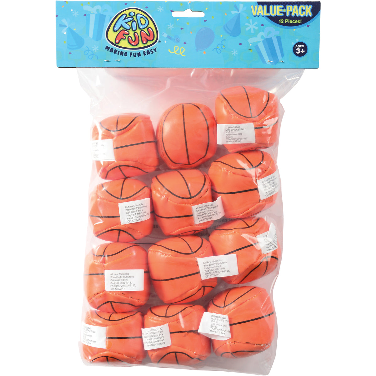 Mini Basketballs - 12 Count