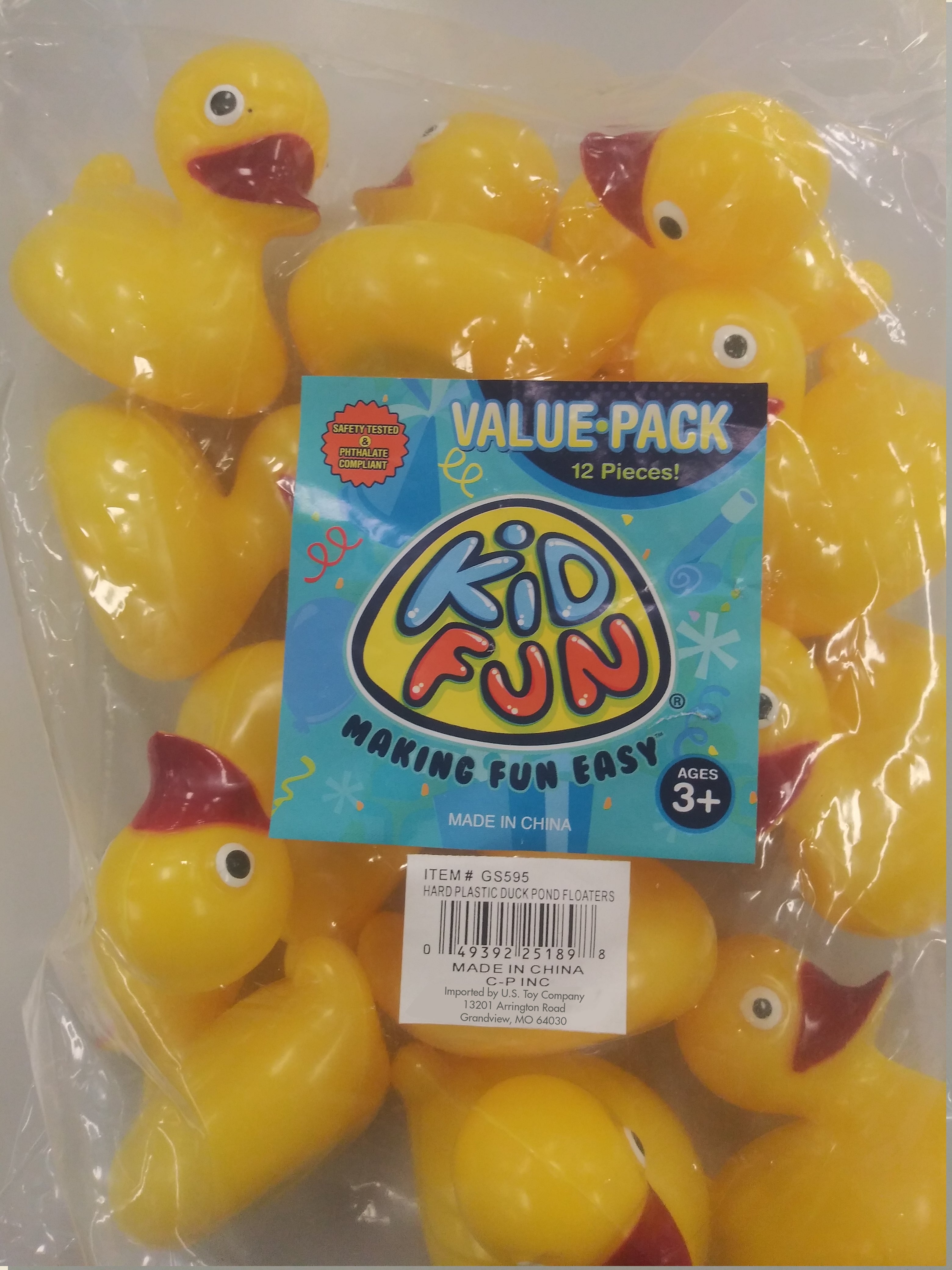 Duck Pond Floaters/Yellow - 12 Count