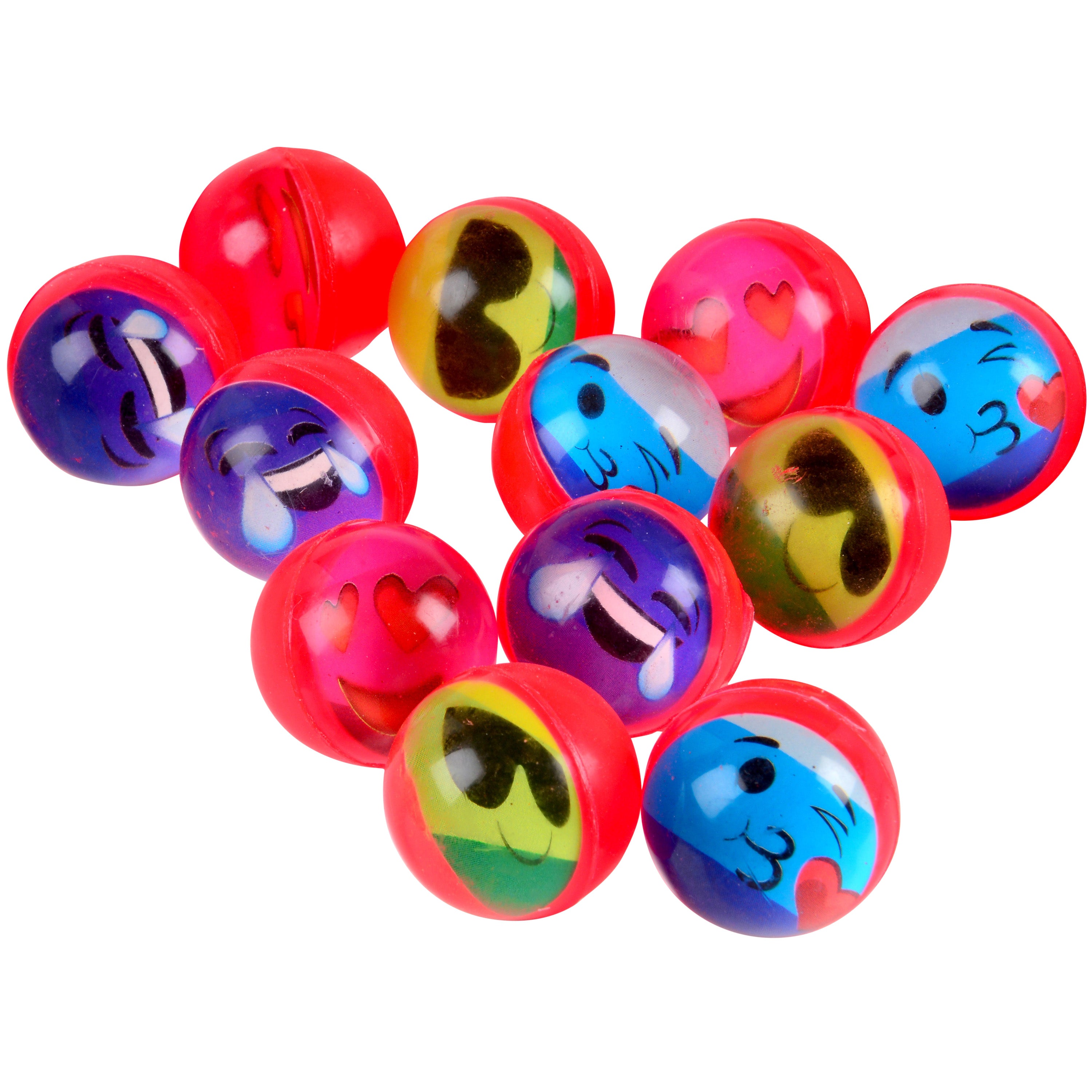 Rainbow Emoji Bounce Balls/32Mm - 12 Count