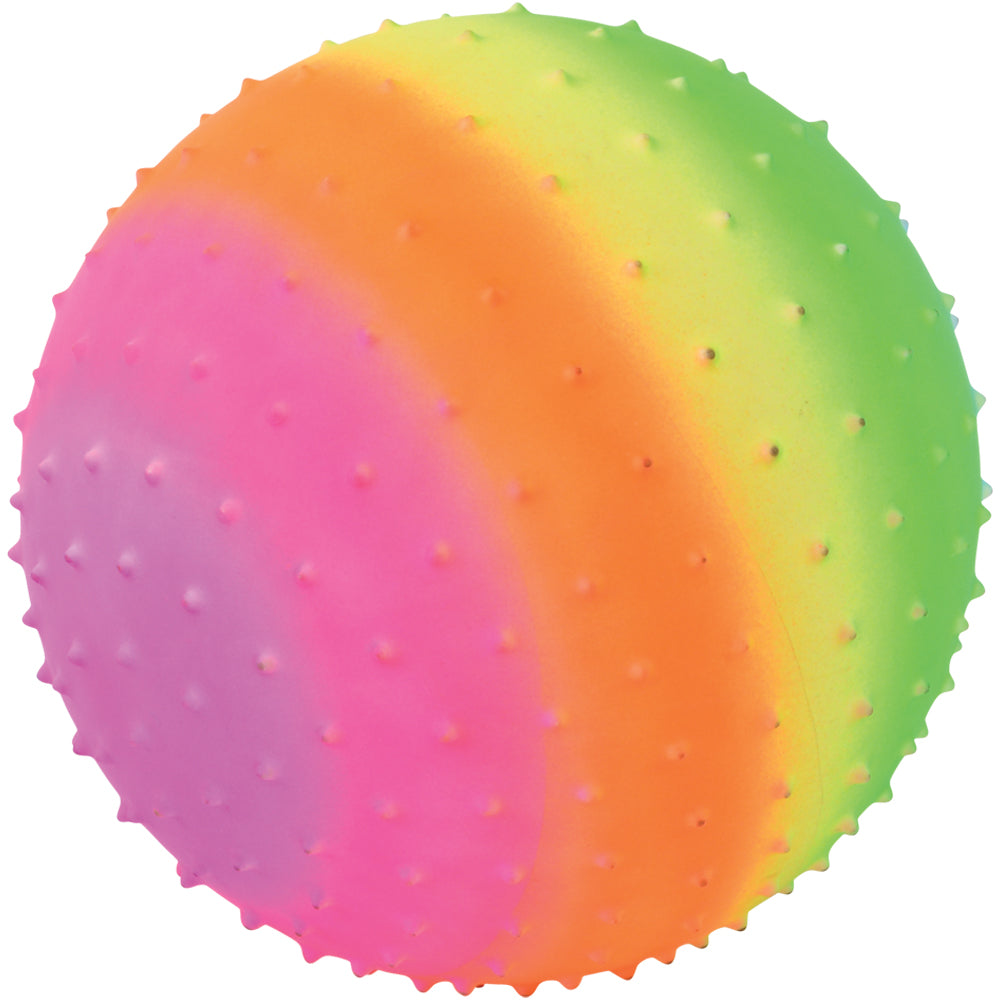 Rainbow Knobby Ball/8 Inch - 12 Count