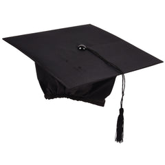 Black Graduate Cap - 12 Count