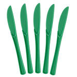 Heavy Duty Emerald Green Plastic Knives - 7.75 in. | 50 Count