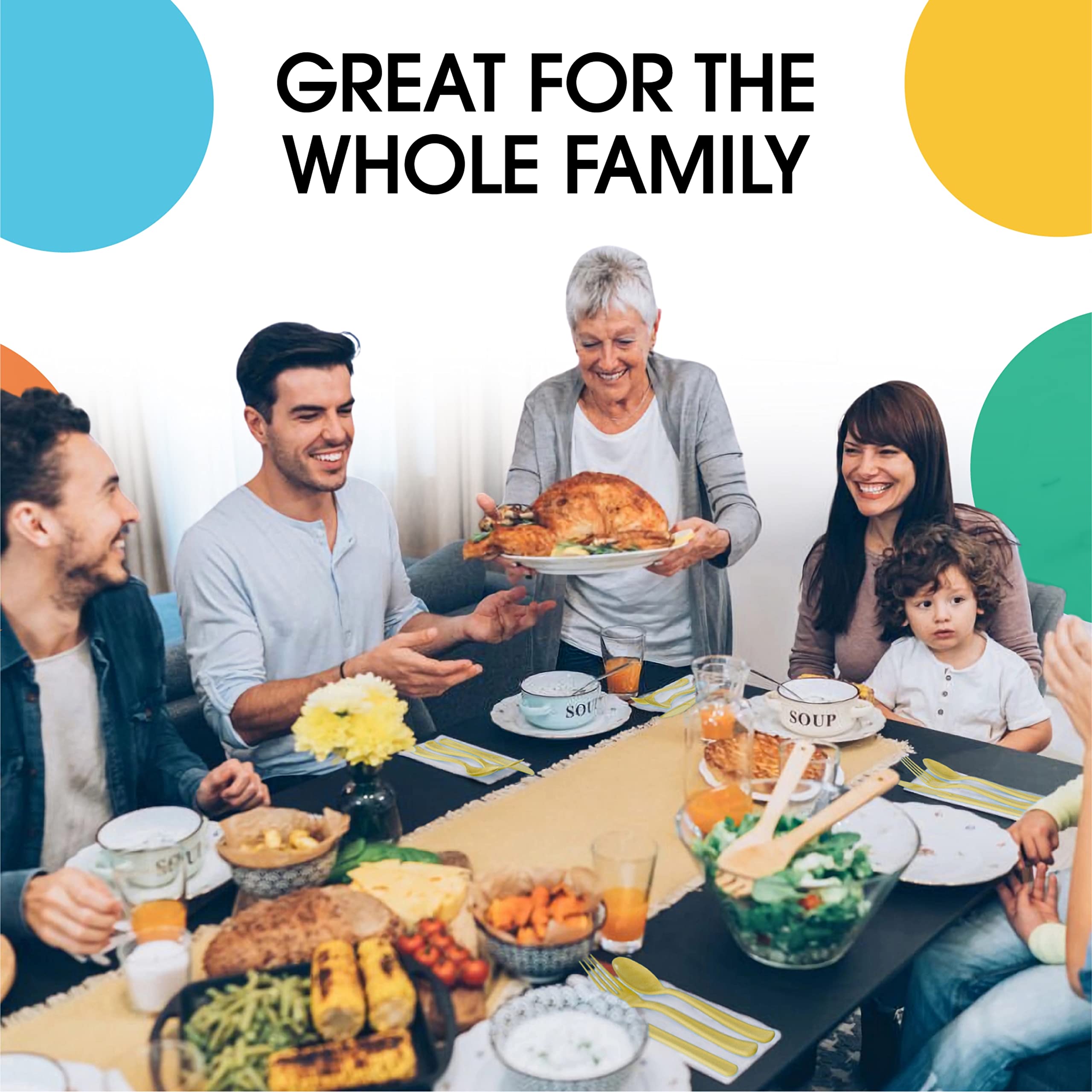 Heavy Duty Gold Plastic Forks - 7.5 in. | 100 Count