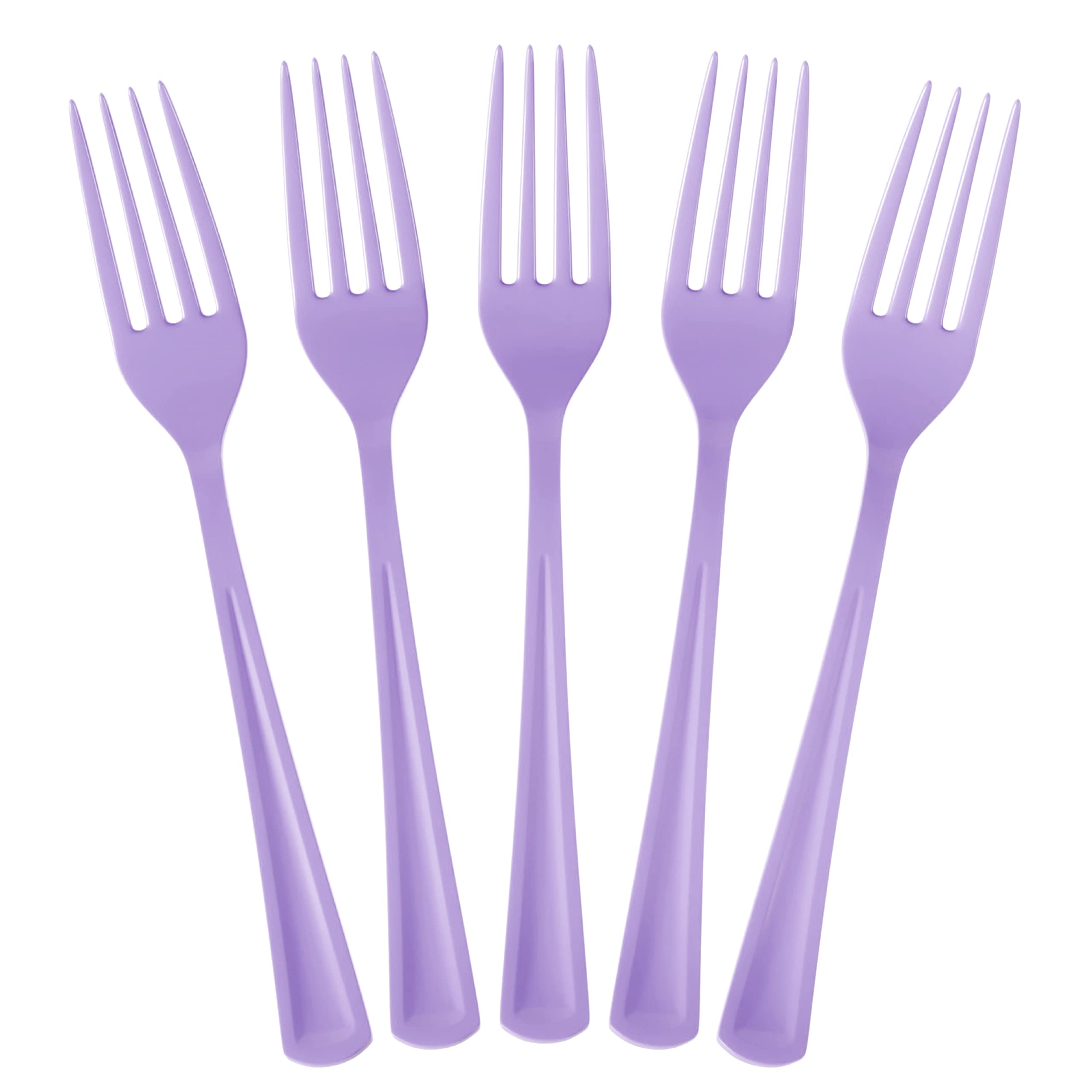 Heavy Duty Lavender Plastic Forks | 50 Count