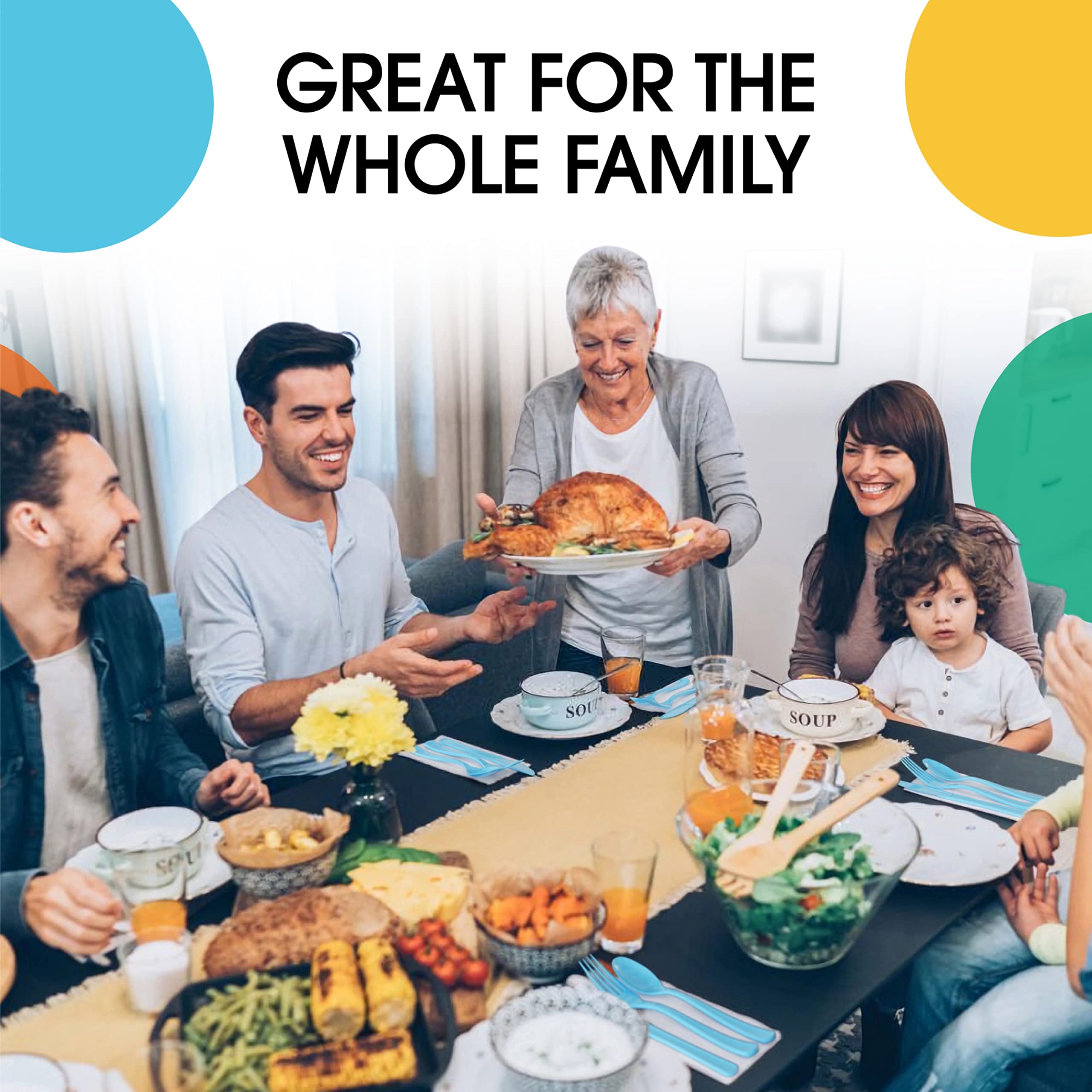 Heavy Duty Light Blue Plastic Knives | 50 Count