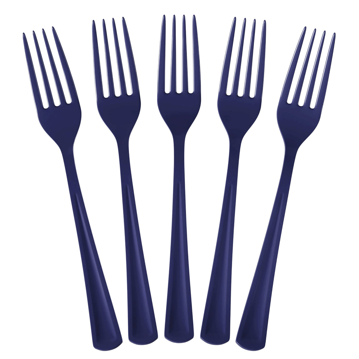 Heavy Duty Navy Plastic Forks | 50 Count