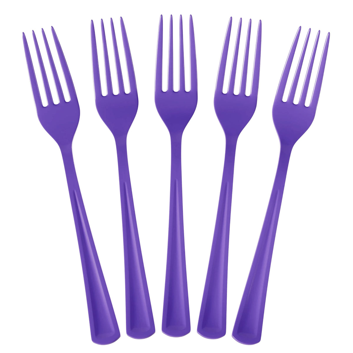 Heavy Duty Purple Plastic Forks - 7.5 in. | 100 Count