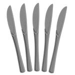Heavy Duty Silver Plastic Knives - 7.75 in. | 50 Count