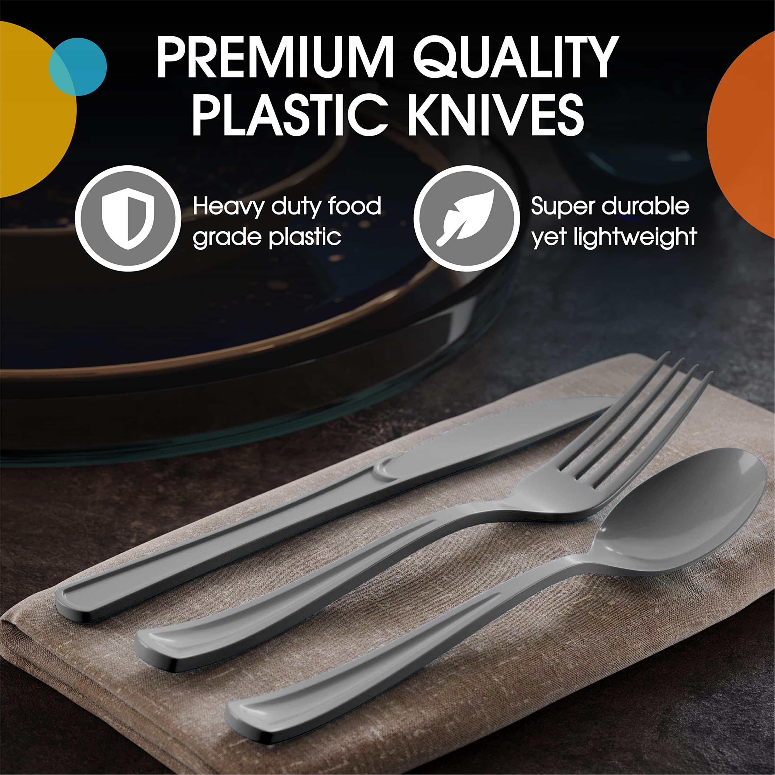 Silver Plastic Spoons | 25 Count