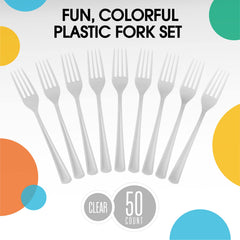 Heavy Duty White Plastic Forks - 7.5 in. | 100 Count
