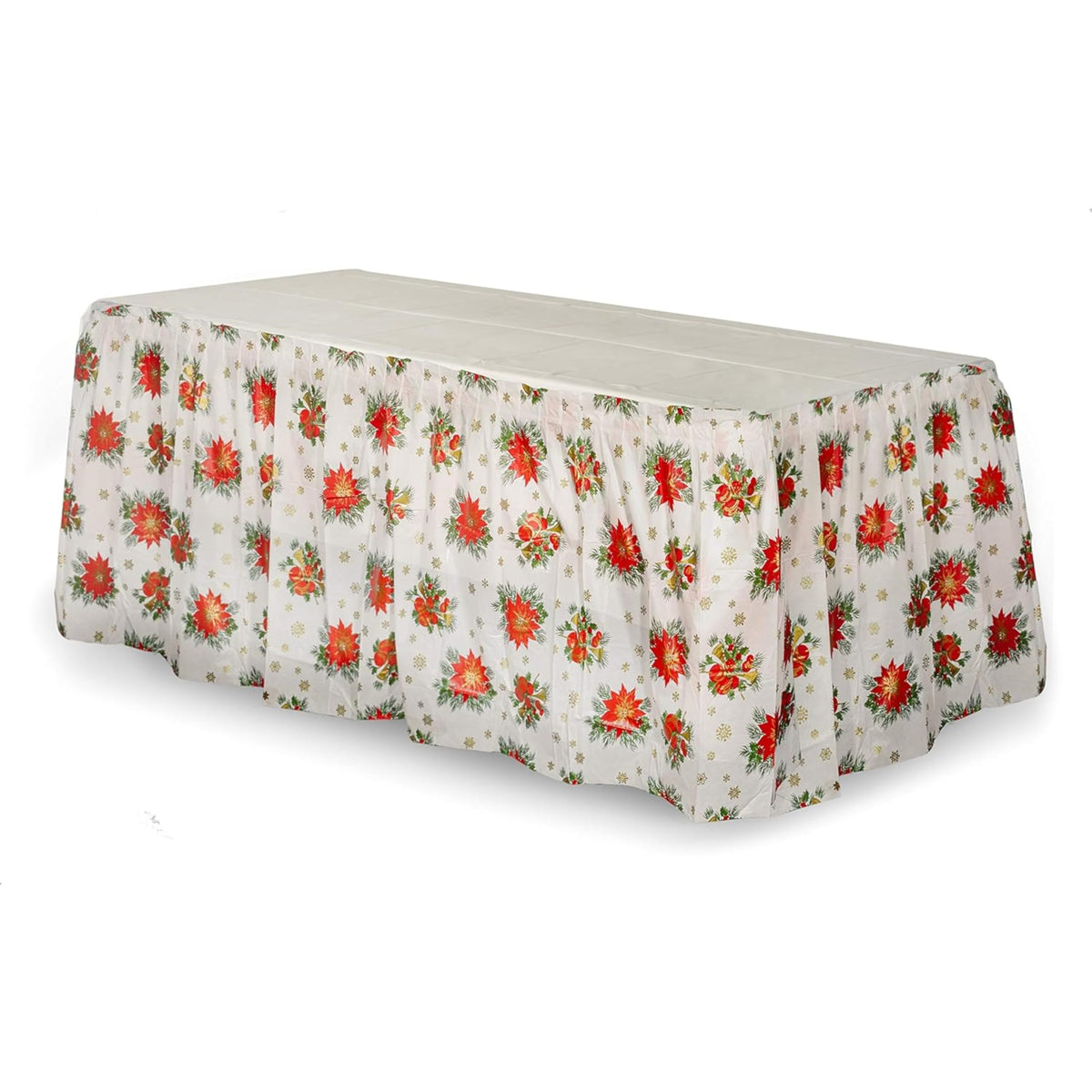 Christmas Printed Table Skirt | 6 Pack