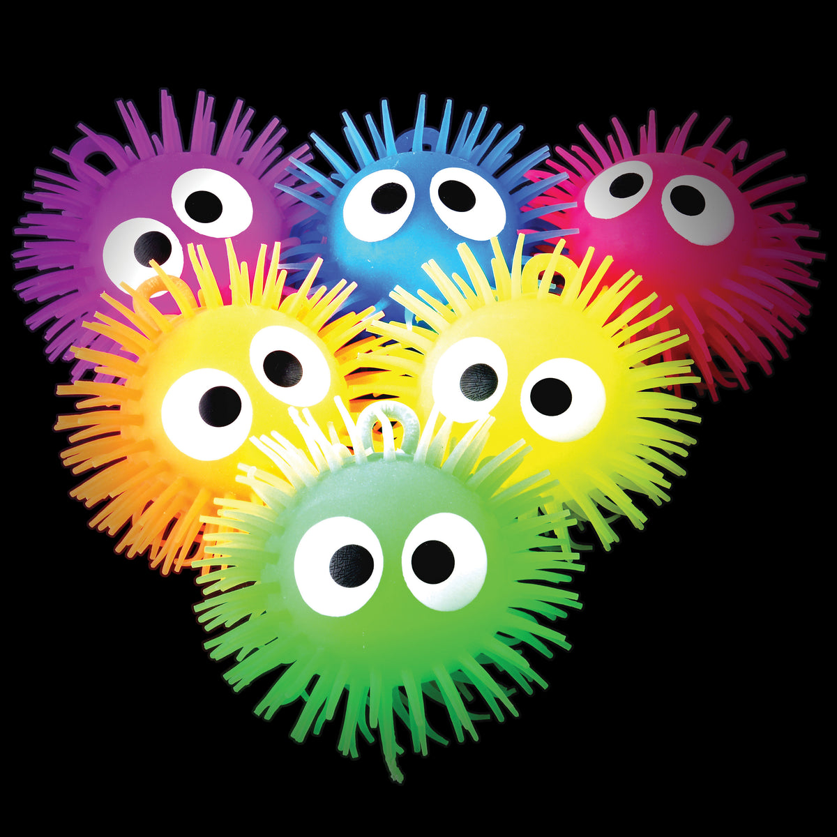 Flashing Puffer W/Eyes - 12 Count