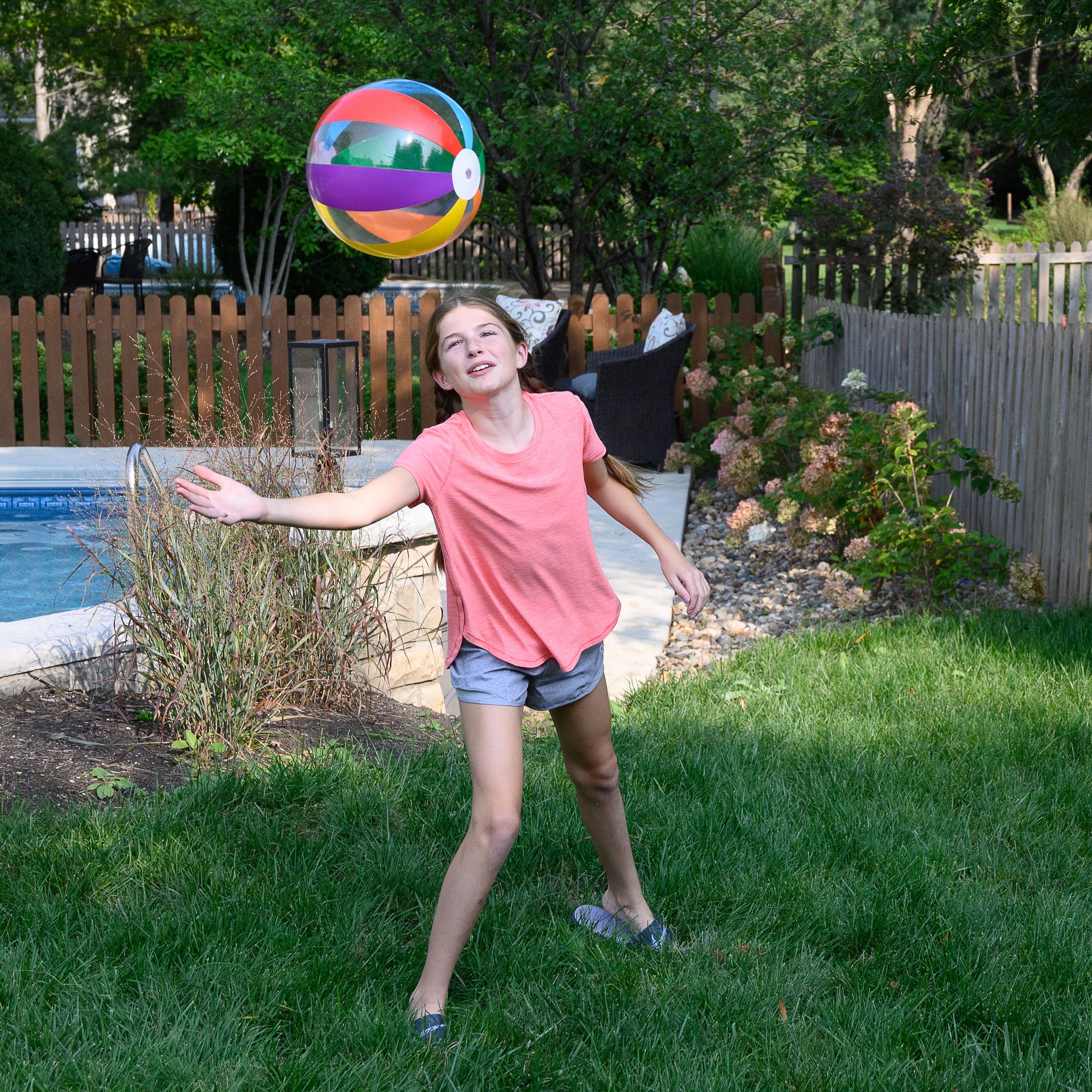 Rainbow Ball Inflates/16 In/12 In Di - 12 Count