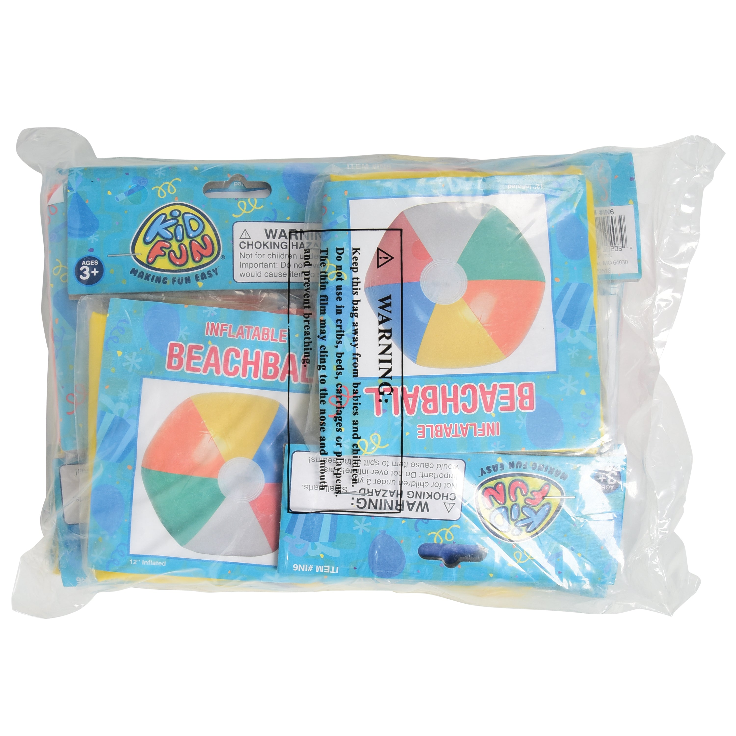 Beachball Inflates/16 In/12 In Diam - 12 Count