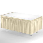 Ivory Plastic Table Skirt - 14 ft. x 29 in.