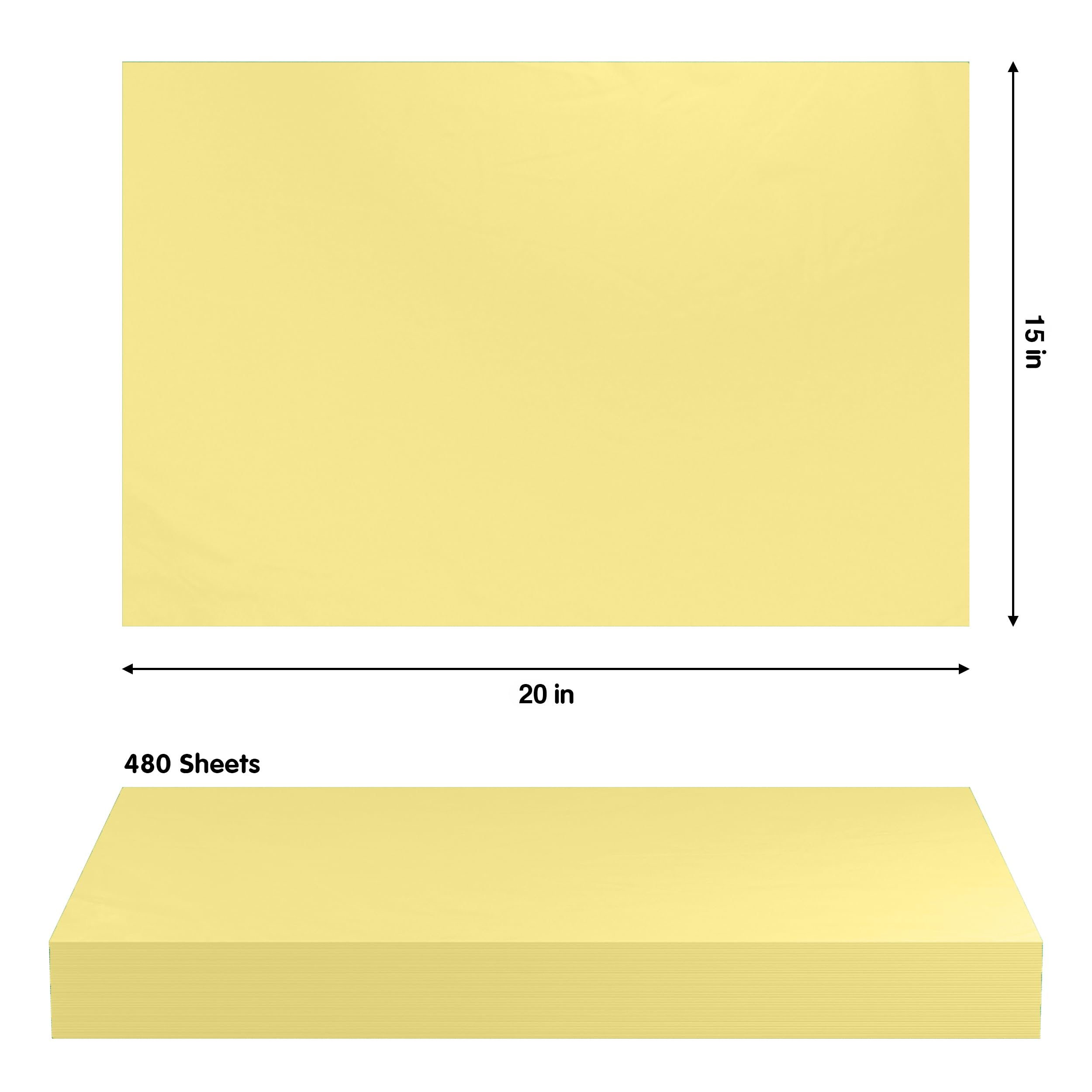 IVORY TISSUE REAM 15"X 20"- 480 SHEETS