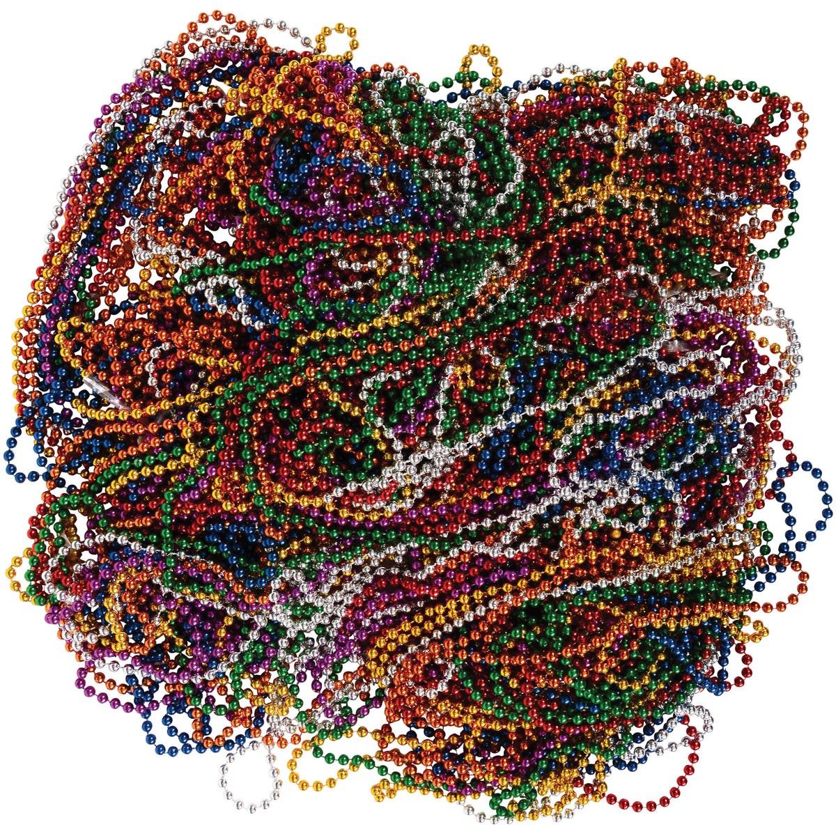 Metallic Bead Necklaces/6Mm (Sold By Gross) - 144 Count