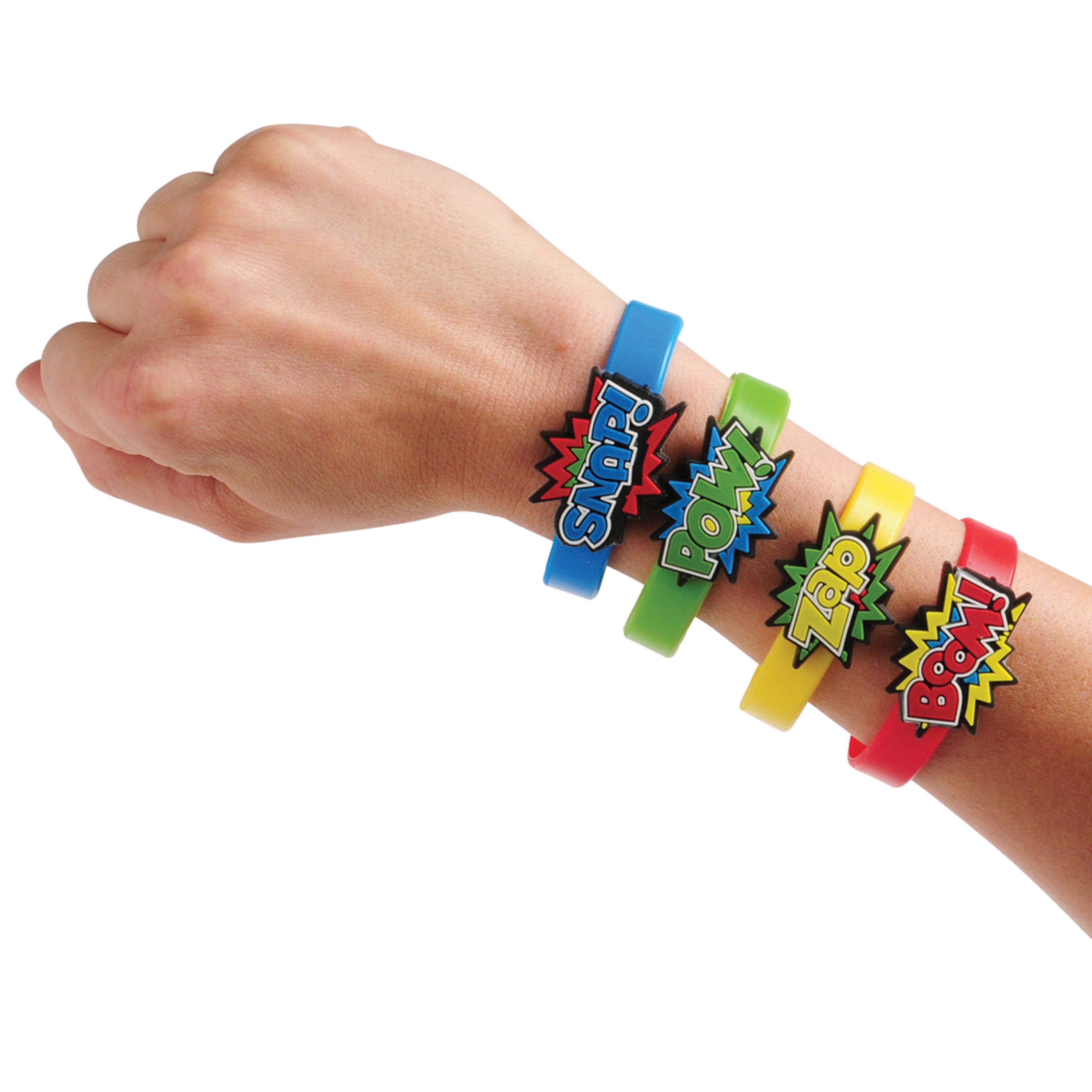 Superhero Rubber Bracelets - 12 Count