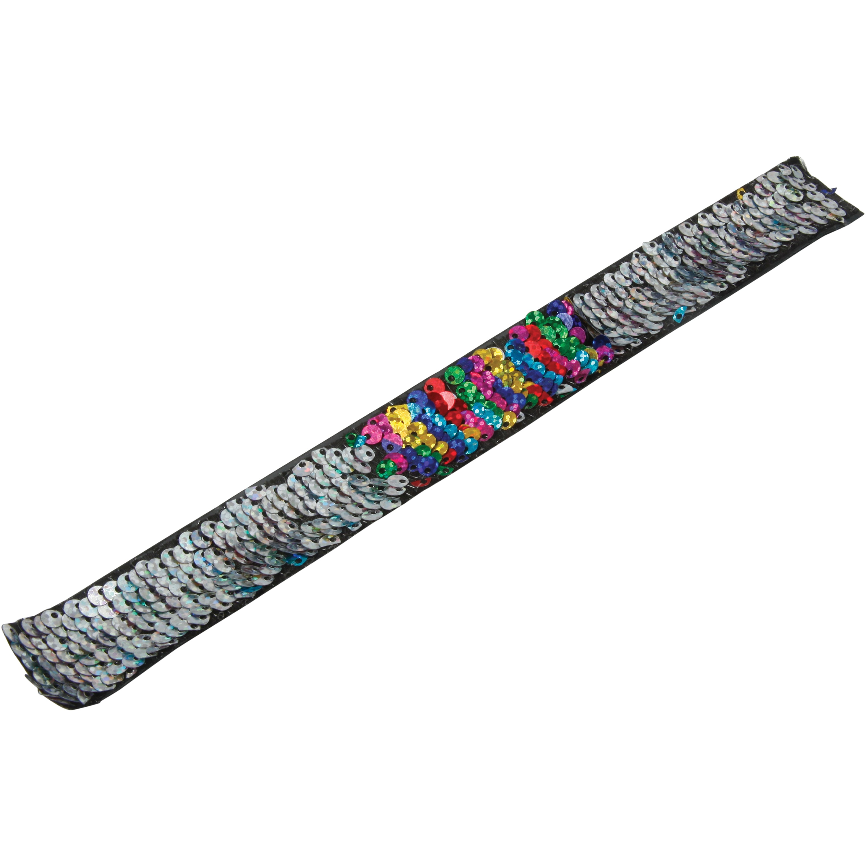 Rainbow Sequin Slap Bracelet/24 Per Disp - 24 Count