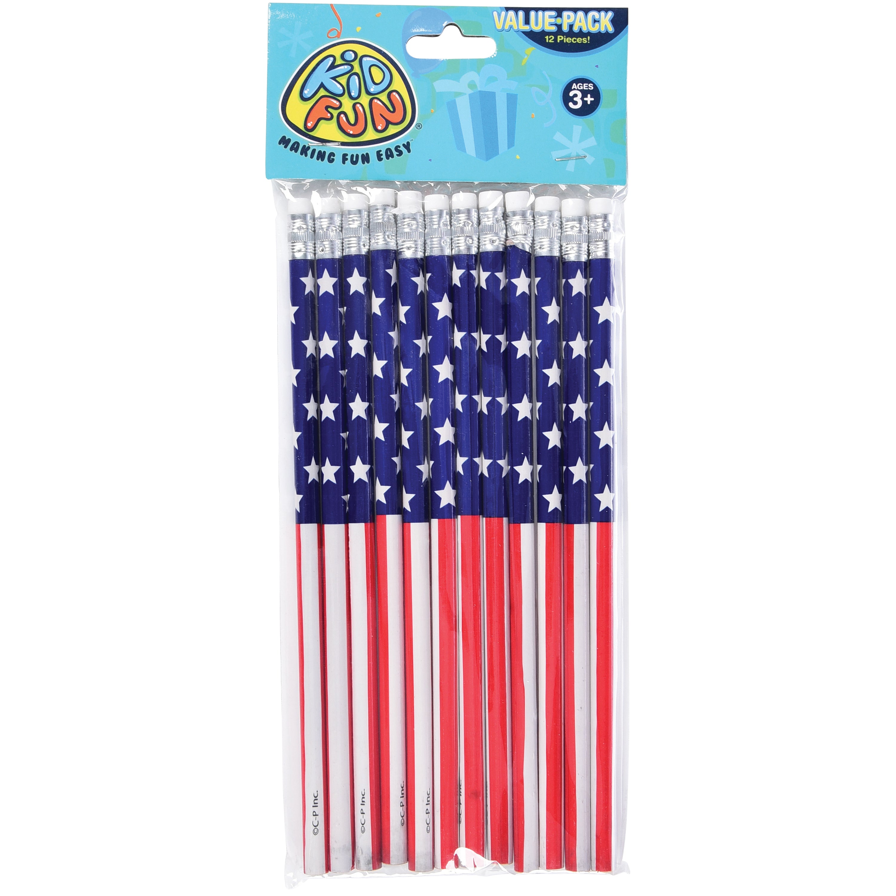 Patriotic Pencils - 12 Count