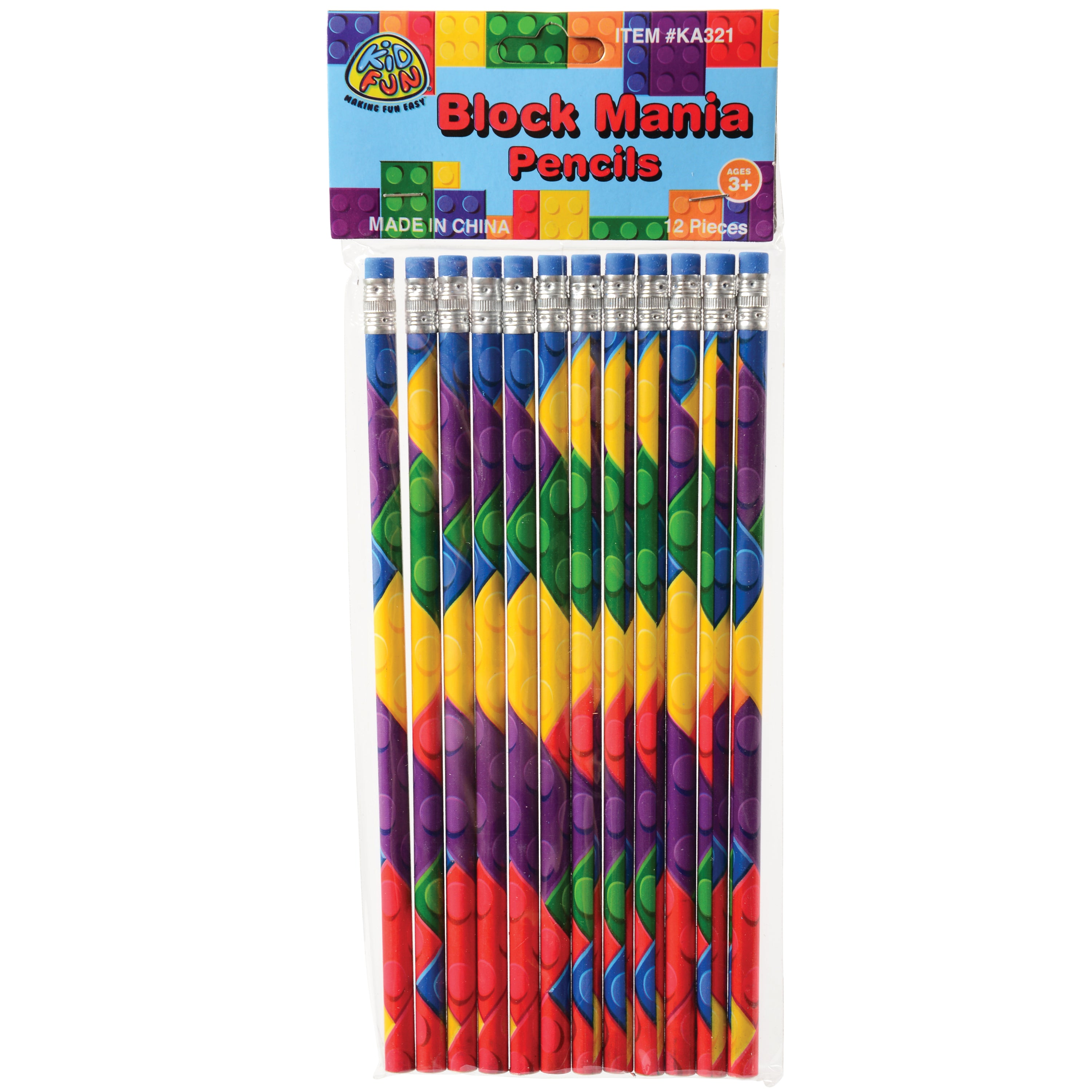 Block Mania Pencils - 12 Count