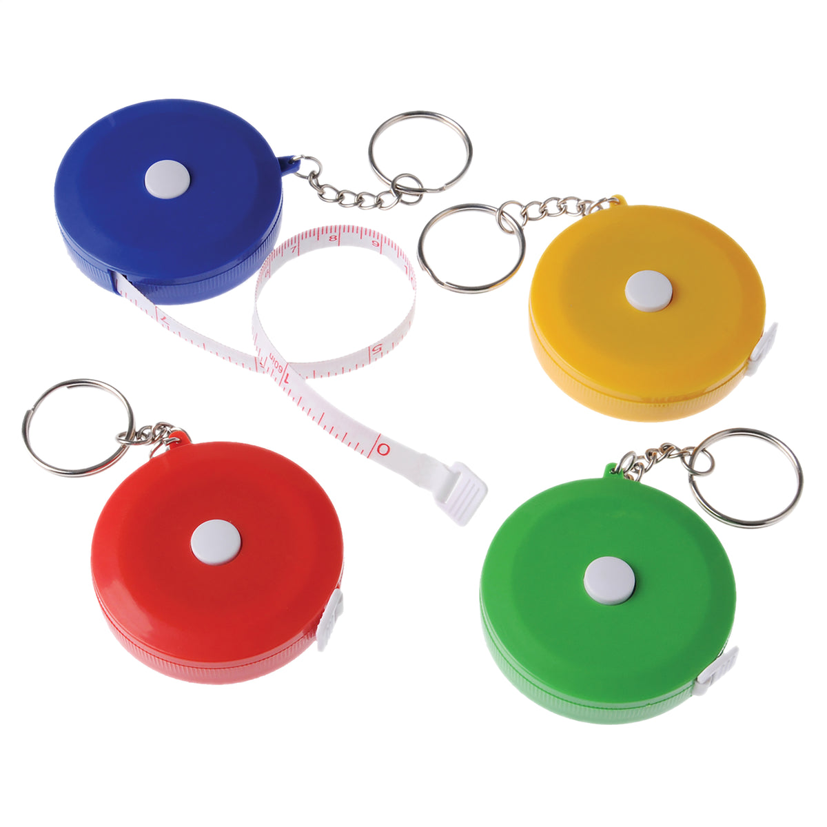 Tape Measure Keychains - 12 Count