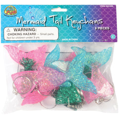 Mermaid Tail Keychains/8 Per Pkg - 8 Count