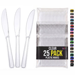 Clear Plastic Knives | 25 Count
