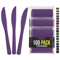 Heavy Duty Purple Plastic Knives | 7.75 in. | 100 Count