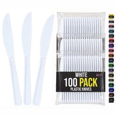 Heavy Duty White Plastic Knives | 7.75 in. | 100 Count