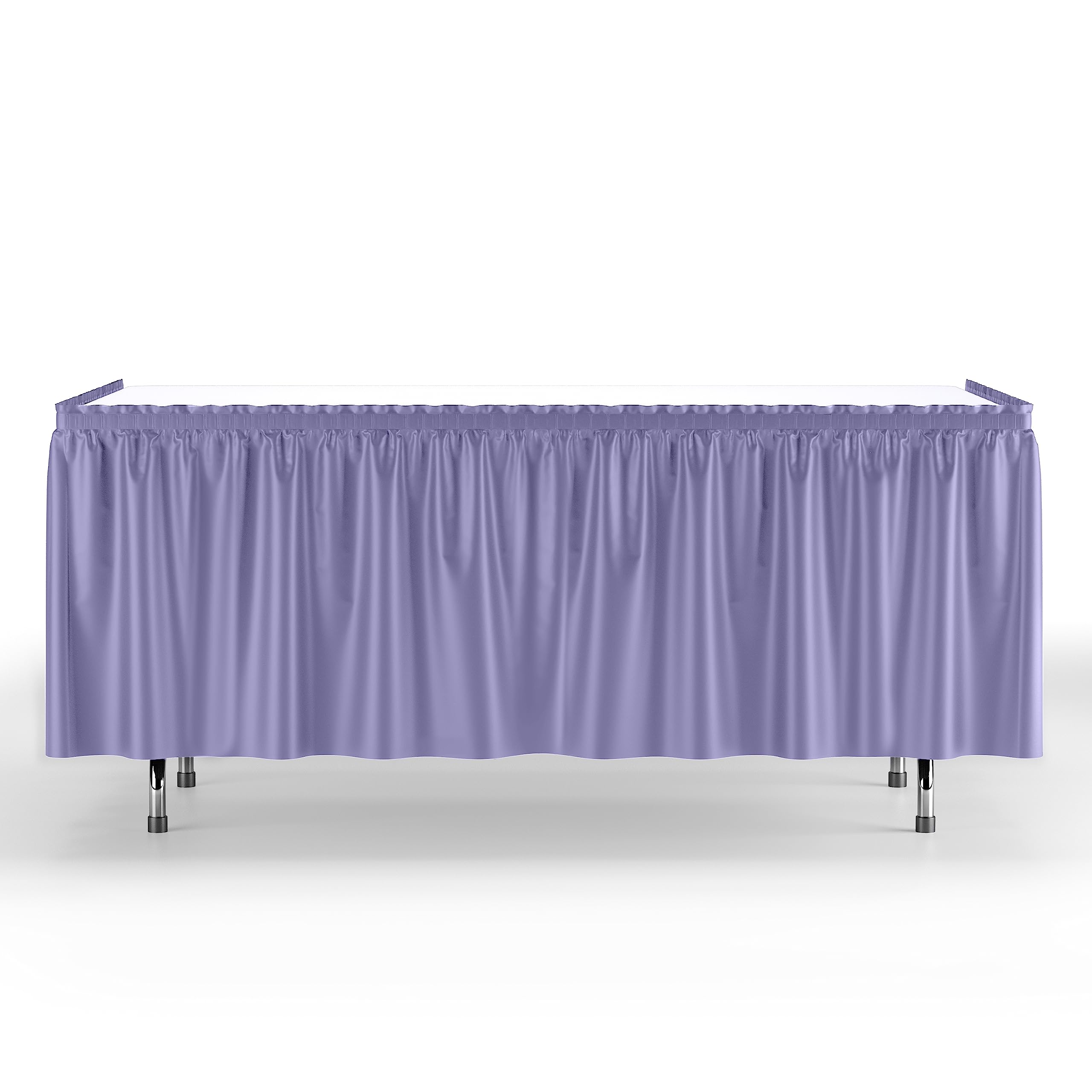 Lavender Plastic Table Skirt | Case of 48