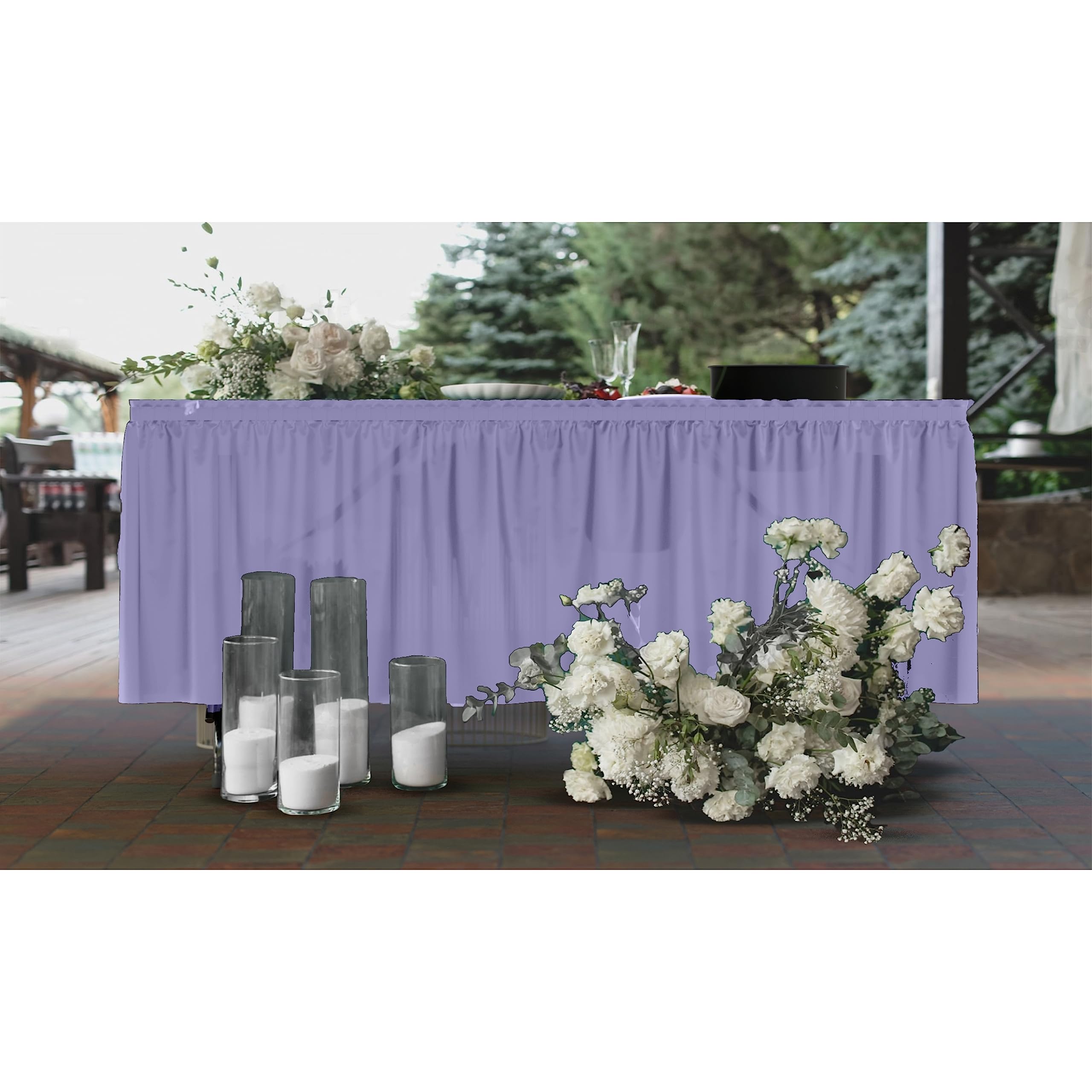 Lavender Plastic Table Skirt | Case of 48