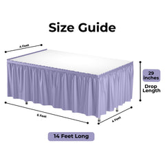 Lavender Plastic Table Skirt | Case of 48