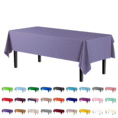 Premium Lavender Plastic Table Cover | Case of 96 - 54 In. x 108 In.