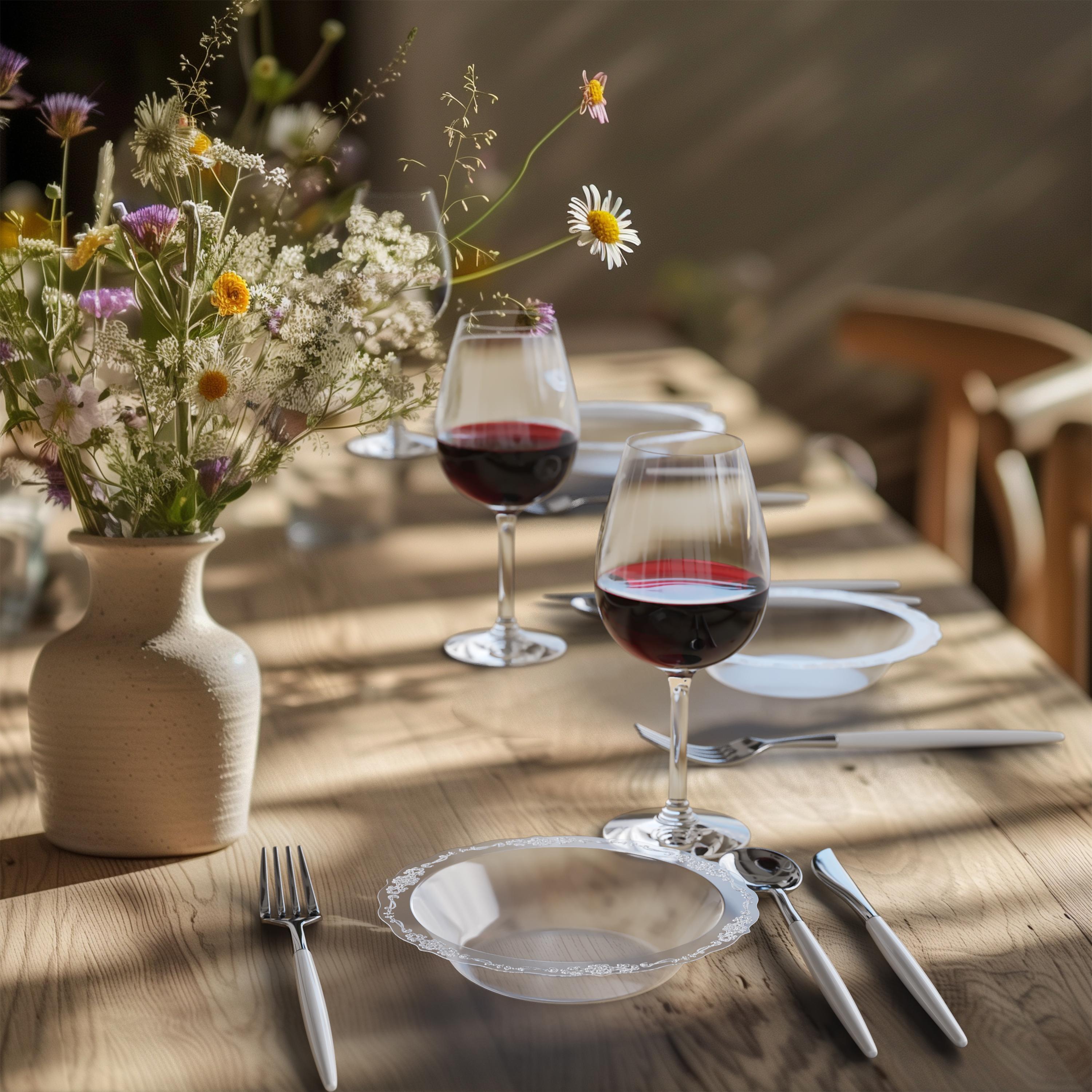 12 Oz. Clear Victorian Design Bowls | 20 Count