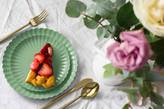 8.5 In. Scalloped Paper Plates - Matcha | 10 Count