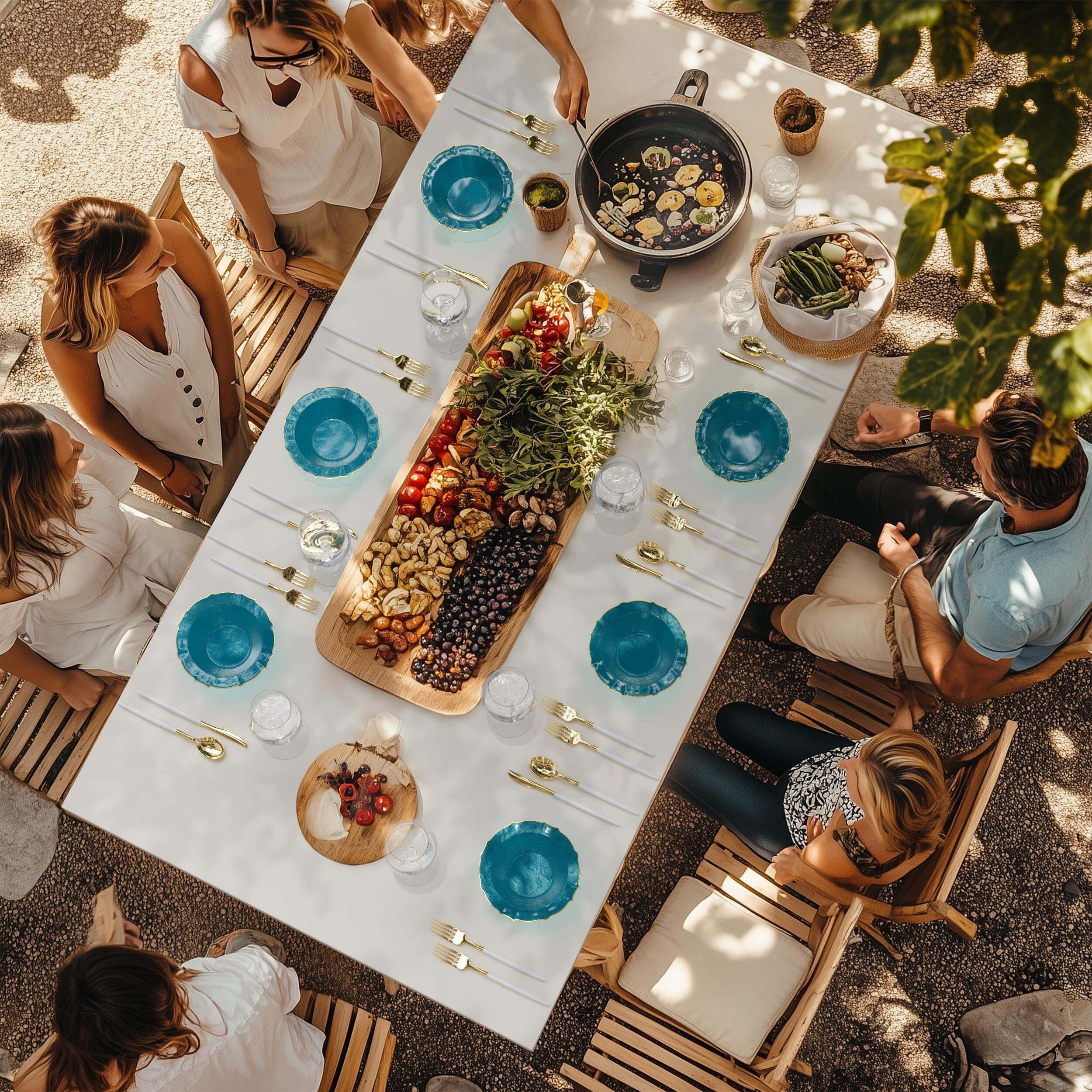 12 Oz. Peacock/Gold Petal Bowls | 20 Count