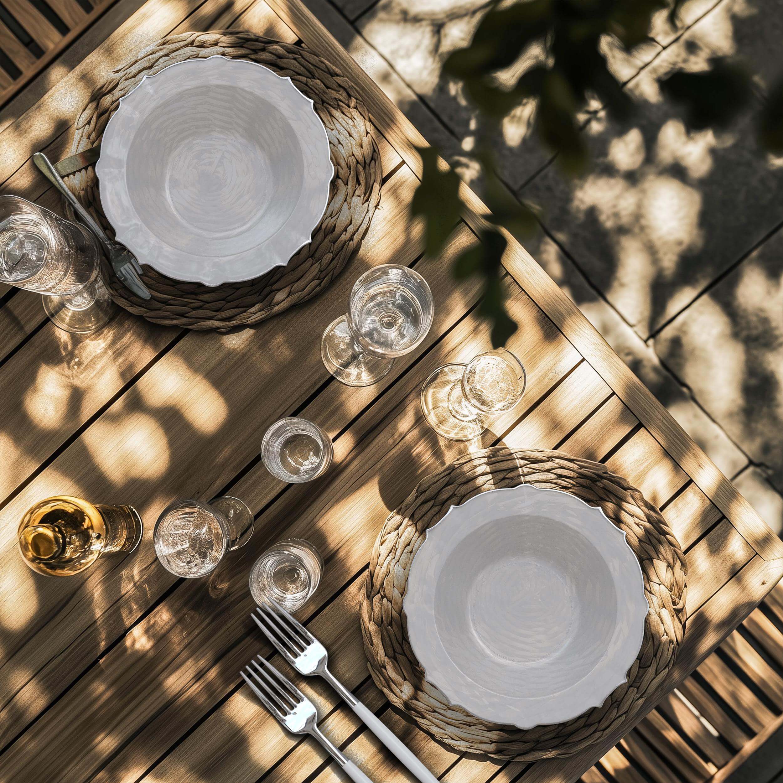 12 Oz. Clear/Silver Petal Bowls | 120 Count