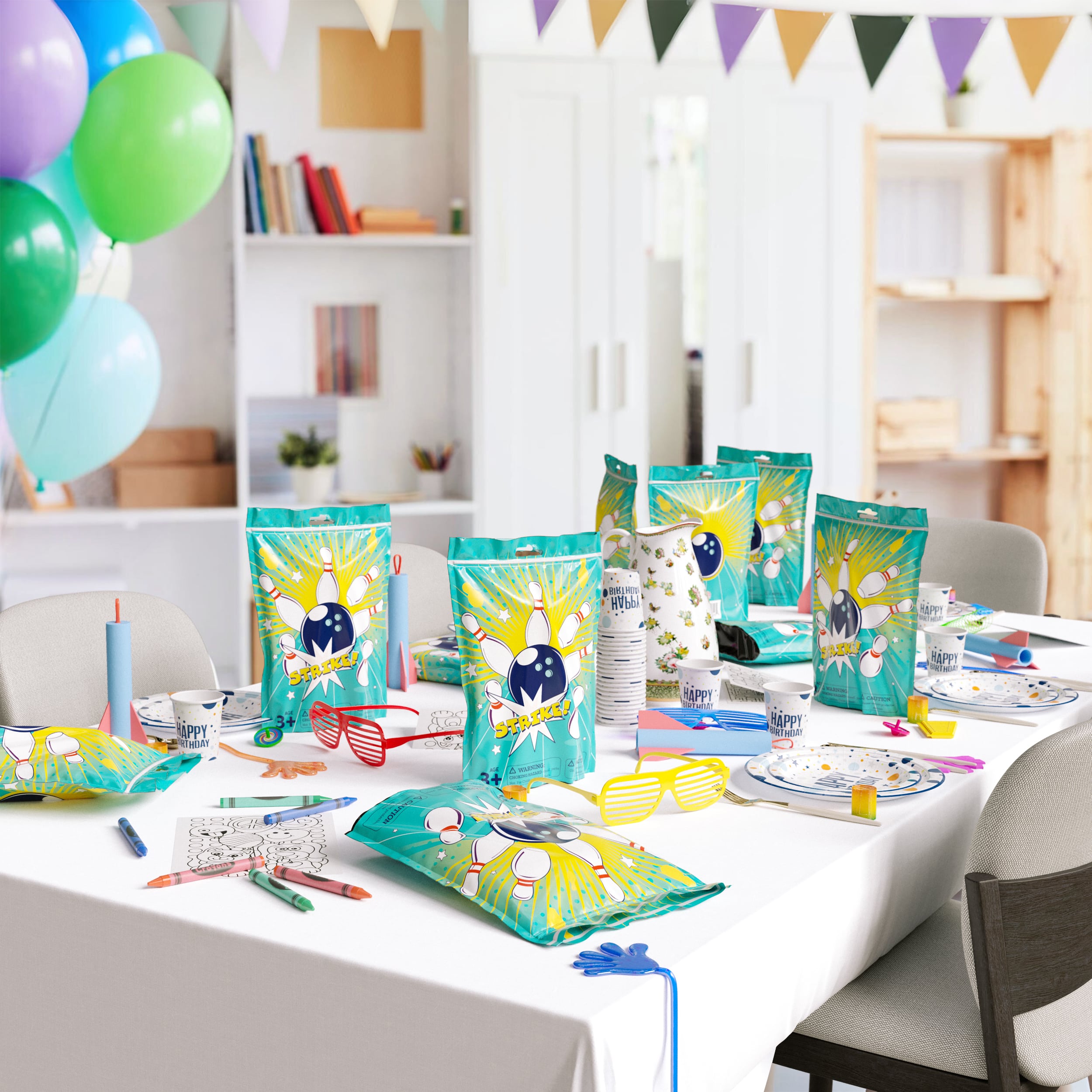 8 Piece Goody Bag - Bowling Theme | 40 Count