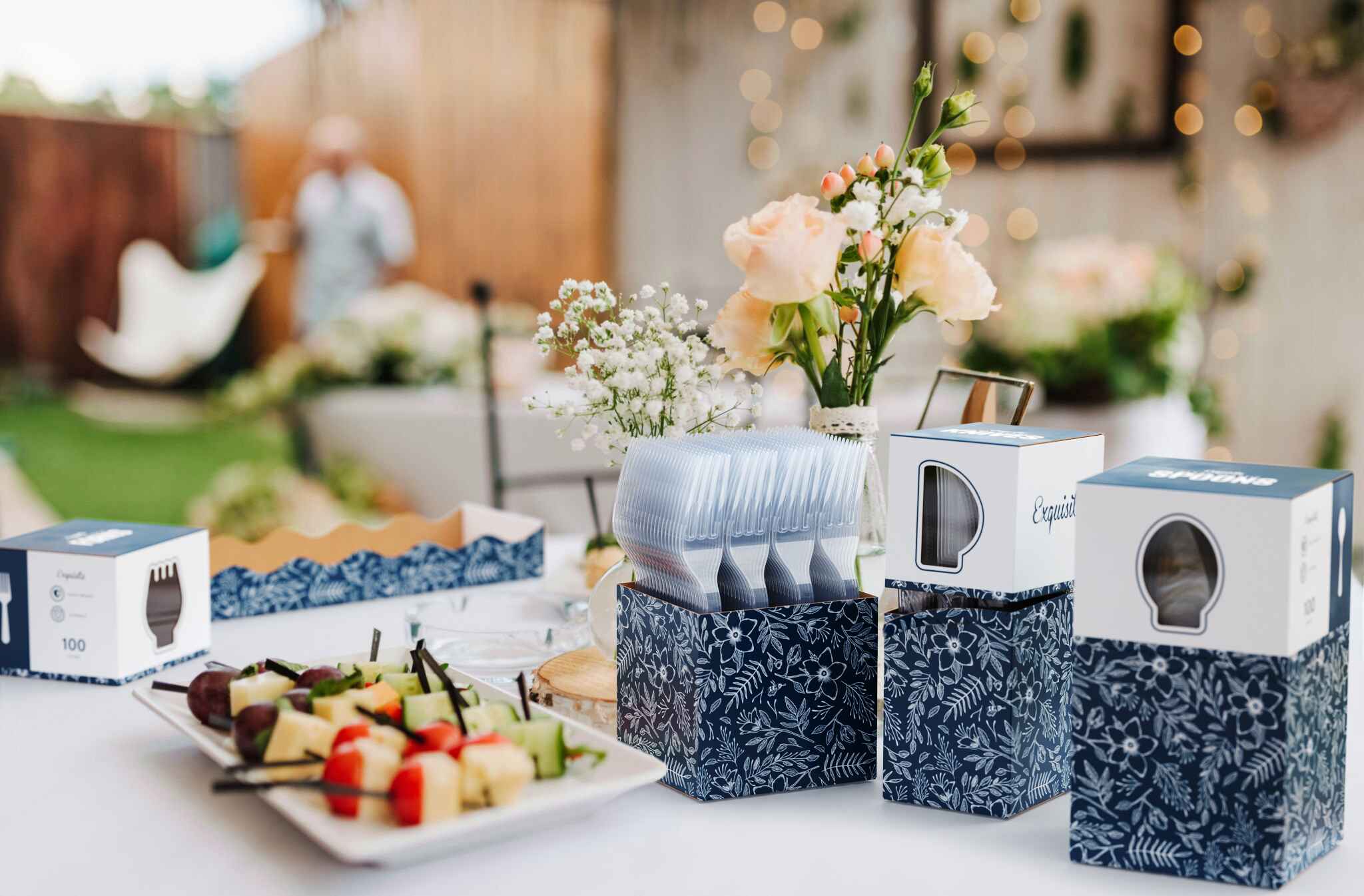 Clear Cutlery Caddy Combo - Floral