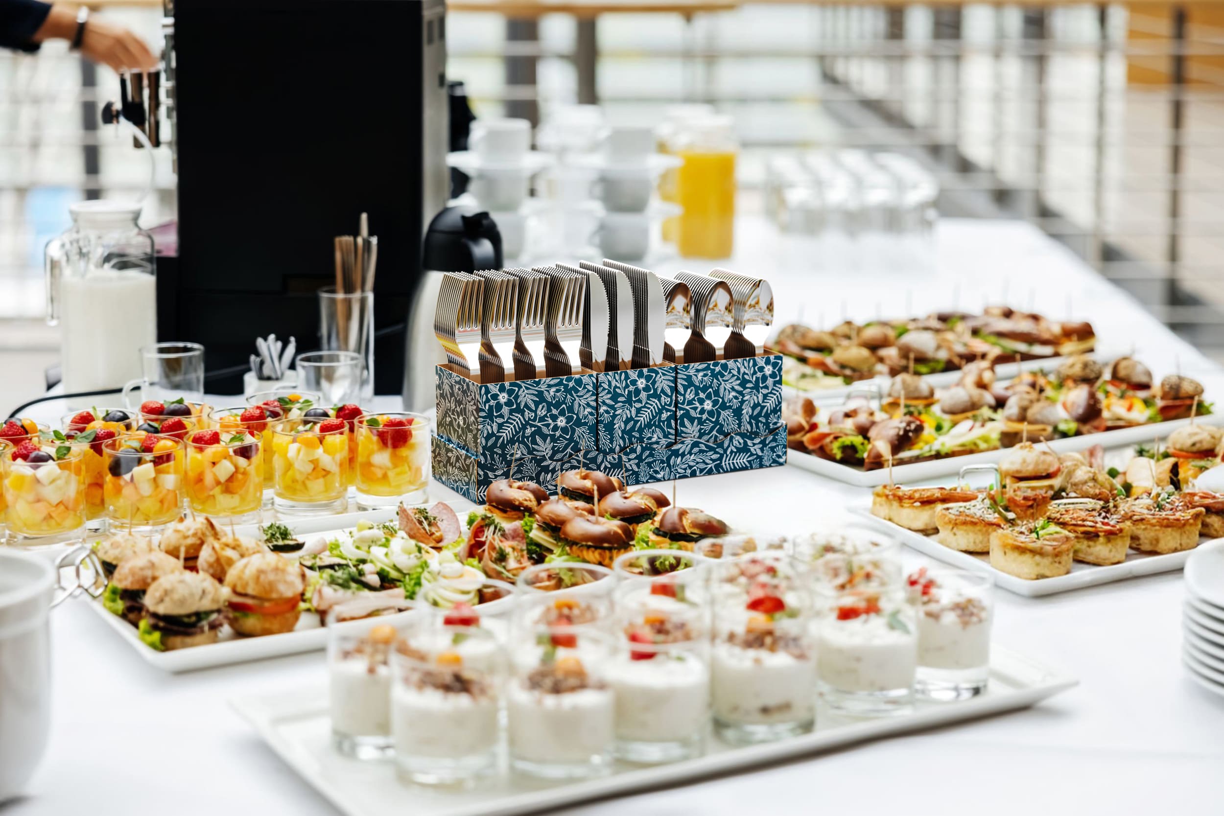 Silver Cutlery Caddy Combo - Floral